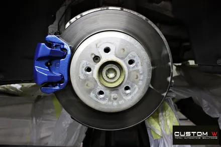 BMW G30 520i 블랙유광 휠도색 + 블루 캘리퍼 도색 / 용인 처인구