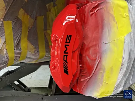 벤츠 C43 AMG 블랙유광 휠도색 + 레드 캘리퍼 도색 / 용인 처인구