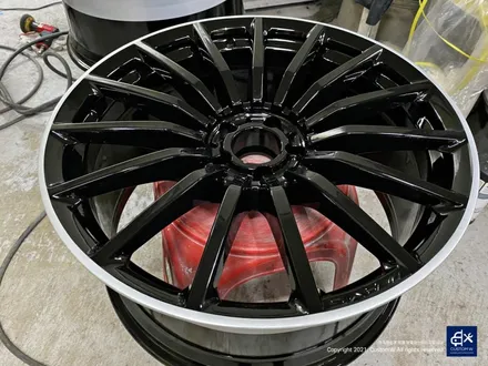 벤츠 GT43 AMG 휠수리 후 블랙 실버 투톤 유광 휠도색 / 용인 처인구