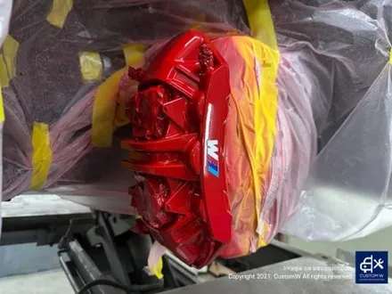 믿고 맡기는 커스텀 W_! 캐리어 카 (세이프 티 로더)를 이용해서 입출고_! BMW G87 신형 M2 블랙 유광 휠도색 & 레드 캘리퍼 도색 / 용인 처인구