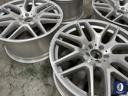 벤츠 GLE63 AMG 휠 도색 불량 재작업 약품 박리 제거 후, 사틴 블랙 + 실버 투톤 휠도색 + 레드 캘리퍼 도색 / 용인 처인구