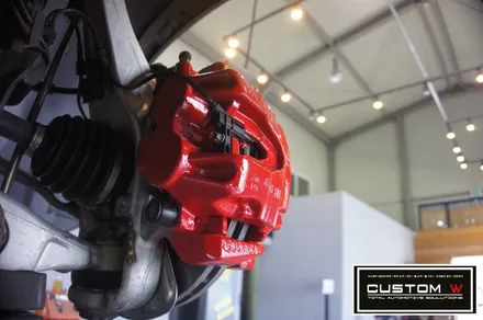 벤츠 C292 GLE 쿠페 휠 상처수리 후 블랙유광 휠도색, 레드 캘리퍼도색. / 용인 처인구