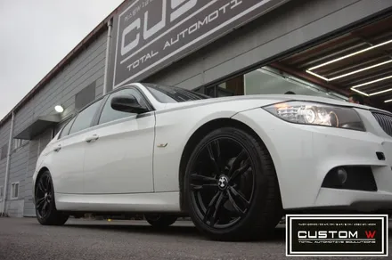 BMW 320D 441M  블랙유광 휠도색 작업 입니다.! 분당 용인 수입차 BMW 휠수리 휠도색 커스텀W / 용인 처인구