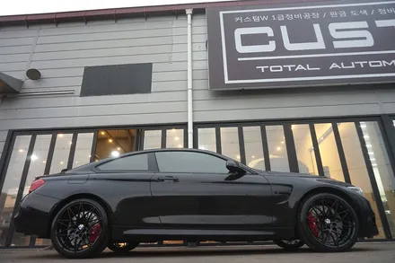 BMW M4 666M 휠 잘못된 휠수리 도색 이력 박리후, 블랙유광 휠도색 재작업. 그리고  레드 캘리퍼 도색 까지.! 커스텀W. / 용인 처인구