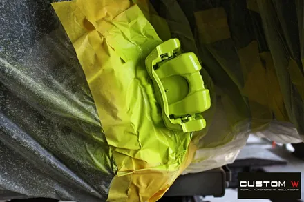 벤츠 20년 신형 CLA250 블랙유광 휠도색 + 애시드 그린(ACID GREEN) 형광 캘리퍼 도색 / 용인 처인구