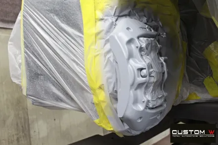 벤츠 GT43 AMG 블랙실버 유광 투톤 휠도색 + 카본 세라믹 골드 캘리퍼 도색 / 용인 처인구