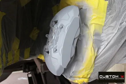 벤츠 CLS300d 블랙유광 휠도색 + 레드 캘리퍼 도색 / 용인 처인구