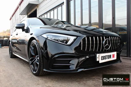 벤츠 CLS53 AMG 기존 고객 휠 상처 수리 후 블랙 실버 투톤 무광 휠도색 / 용인 처인구