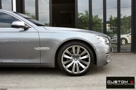 BMW 750Li 휠 상처 수리 후 고스트 크롬 휠도색 + 블랙 캘리퍼 도색 / 용인 처인구