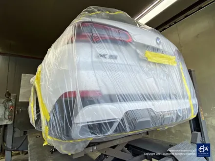BMW G05 X5 30d 휠수리 불량 기존 페인트 도막 제거 (약품박리) 후 블랙유광 휠도색 + 블루 캘리퍼 도색 / 용인 처인구