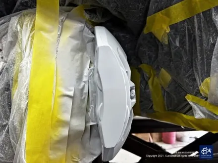 벤츠 E53 AMG 휠수리 후 블랙 실버 투톤 무광 휠도색 + 레드 캘리퍼 도색 / 용인 처인구