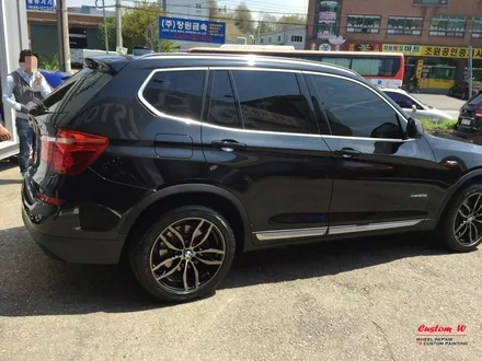BMW X3 M팩 휠을 다이아몬드컷팅 휠수리와 블랙클리어를 활용해서 M4 블랙폴리쉬 휠 처럼 만들다. / 용인 처인구