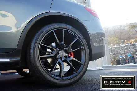 맷블랙 휠도색 , 레드 캘리퍼도색 - 벤츠 GLC 43 AMG 쿠페. / 용인 처인구