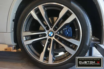 BMW X5 50D 다이아몬드컷팅 휠수리, 블루 캘리퍼도색. / 용인 처인구
