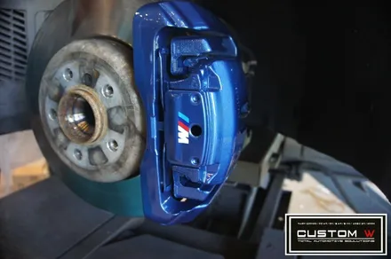 BMW 640D 휠 상처 수리후, 고스트 크롬 휠도색 그리고 M 퍼포먼스 블루 캘리퍼 도색 까지.!! / 용인 처인구