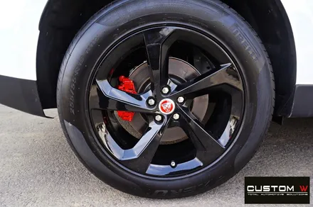 재규어 F-PACE 블랙유광 휠도색 + 레드 캘리퍼 도색 / 용인 처인구