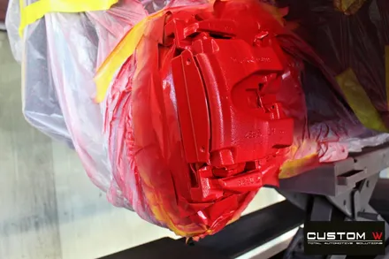 벤츠 GLE 350d 쿠페 블랙유광 휠도색 + 레드 캘리퍼 도색 / 용인 처인구