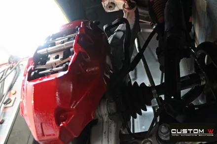 벤츠 CLS53 AMG 블랙실버 유광 투톤 휠도색 + 레드 캘리퍼 도색 / 용인 처인구