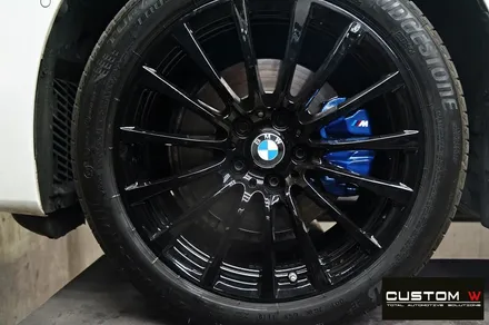 BMW G30 520i 블랙유광 휠도색 + 블루 캘리퍼 도색 / 용인 처인구