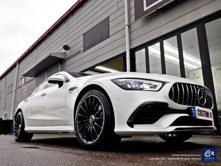 벤츠 GT43 AMG 블랙실버 투톤 유광 휠도색 & 카본 세라믹 골드 캘리퍼도색 / 용인 처인구