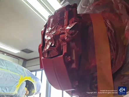 벤츠 A45 AMG 블랙실버 무광 투톤 휠도색 & 레드 캘리퍼 도색 / 용인 처인구