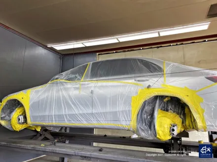 벤츠 W205 C200d 휠수리 후 블랙유광 휠도색 + 레드 캘리퍼 도색 / 용인 처인구