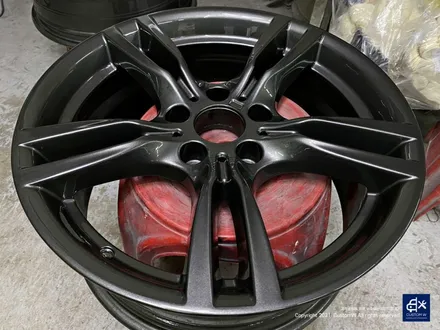 BMW F30 330i 휠수리 후 건메탈 유광 휠도색 / 용인 처인구