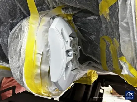 벤츠 E53 AMG 휠수리 후 블랙 실버 투톤 무광 휠도색 + 레드 캘리퍼 도색 / 용인 처인구