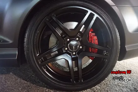 벤츠 CL63 AMG 독특한 디자인의 캘리퍼 레드 캘리퍼도색+ 반무광 블랙 휠도색. / 용인 처인구