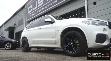 BMW X5 지저분하고 부식 녹 심한 캘리퍼 도색  , 블랙유광 휠도색 / 용인 처인구