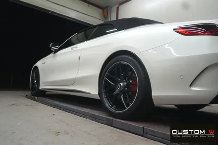 벤츠 S63 AMG 카브리올레 무광 블랙 실버 투톤 휠도색. / 용인 처인구