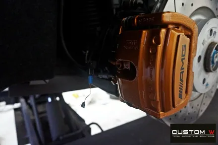 벤츠 GT43 AMG 블랙실버 투톤 휠도색, 골드 캘리퍼 도색 / 용인 처인구