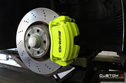벤츠 20년 신형 CLA250 블랙유광 휠도색 + 애시드 그린(ACID GREEN) 형광 캘리퍼 도색 / 용인 처인구