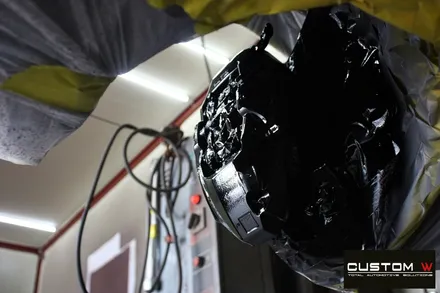 벤츠 S500 심각한 부식 / 녹 , 고착된 분진 지저분한 캘리퍼를 깔끔하고 고급지게 블랙 캘리퍼 도색 & 다이아몬드 컷팅 휠 상처 수리 후 블랙 폴리시 휠로 변신! / 용인 처인구