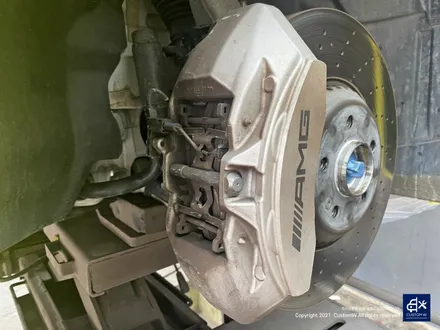 벤츠 E53 AMG 블랙실버유광 투톤 휠도색 + 레드 캘리퍼 도색 / 용인 처인구