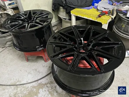 벤츠 GT43 AMG 블랙유광 휠도색 + 옐로우 캘리퍼 도색 / 용인 처인구