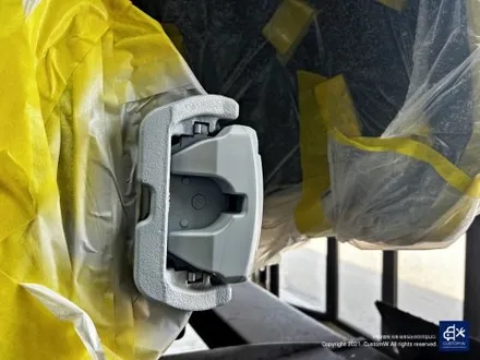 벤츠 E53 AMG 휠수리 후 블랙 실버 투톤 무광 휠도색 + 레드 캘리퍼 도색 / 용인 처인구