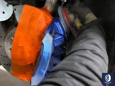 BMW G81 M3 투어링 826M 휠 상처 수리 후, 제트 블랙 휠 복원 도색 + 레드 캘리퍼 도색 / 용인 처인구