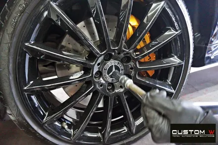 벤츠 CLS400d 블랙유광 휠도색 & 골드 캘리퍼 도색 / 용인 처인구