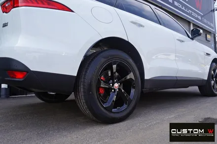 재규어 F-PACE 블랙유광 휠도색 + 레드 캘리퍼 도색 / 용인 처인구