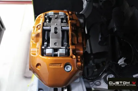 벤츠 GT43 AMG 무광 블랙실버 투톤 휠 + 골드 캘리퍼 도색 / 용인 처인구