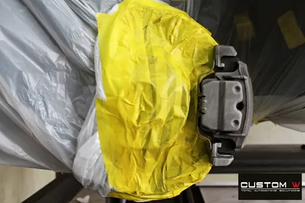 BMW X5 휠 상처 수리 후 블랙유광 휠도색 + 부식 제거 후 M 퍼포먼스 블루 캘리퍼 도색 / 용인 처인구