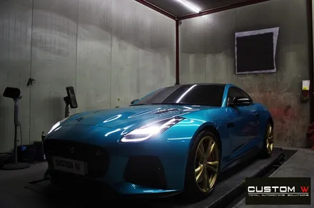 재규어 F-타입(F-TYPE)SVR 휠 상처 수리 후 페라리 골드 휠도색 / 용인 처인구