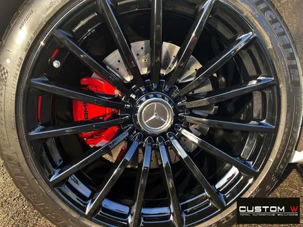 벤츠 GT43 AMG 블랙 유광 휠도색 + 레드 캘리퍼 도색 / 용인 처인구