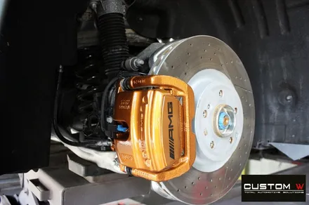 벤츠 GT43 AMG 블랙 실버 투톤 유광 휠도색 + 카본 세라믹 골드 캘리퍼 도색 / 용인 처인구