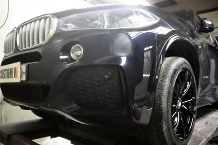 BMW X5 40d 휠수리 후 블랙유광 휠도색 + 블루 캘리퍼도색 / 용인 처인구