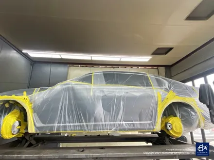 BMW 730Ld 박리 후 블랙유광 휠도색 + 블루 캘리퍼 도색 / 용인 처인구