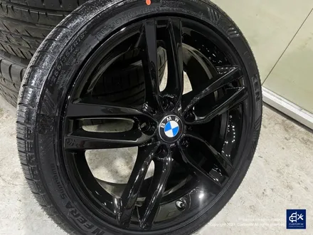 BMW 118d 휠수리 후 블랙유광 휠도색 / 용인 처인구