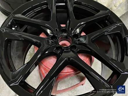 벤츠 GLE53 AMG 잘 못된 휠수리 박리 제거 후, 블랙유광 휠도색 + 레드 캘리퍼 도색 / 용인 처인구