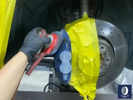 휠 수리 도색 불량 / BMW M4 763M 타 업체 잘못된 휠도색 약품 박리 / 페인트 제거 후, 사틴 블랙 휠 도색 재작업 + 카본 세라믹 골드 캘리퍼 도색 / 용인 처인구